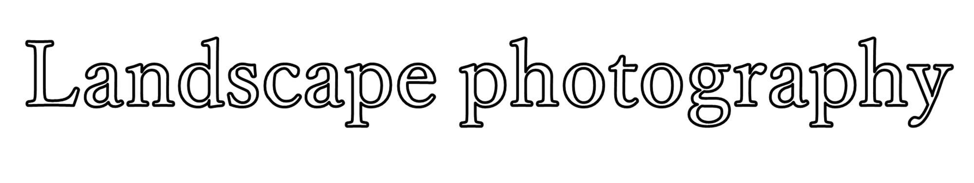 Landscape photography
